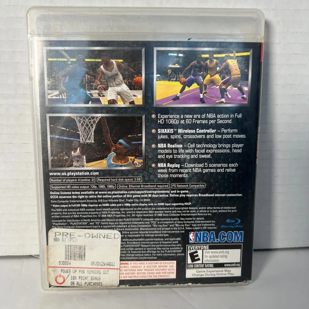 Sony nba 07